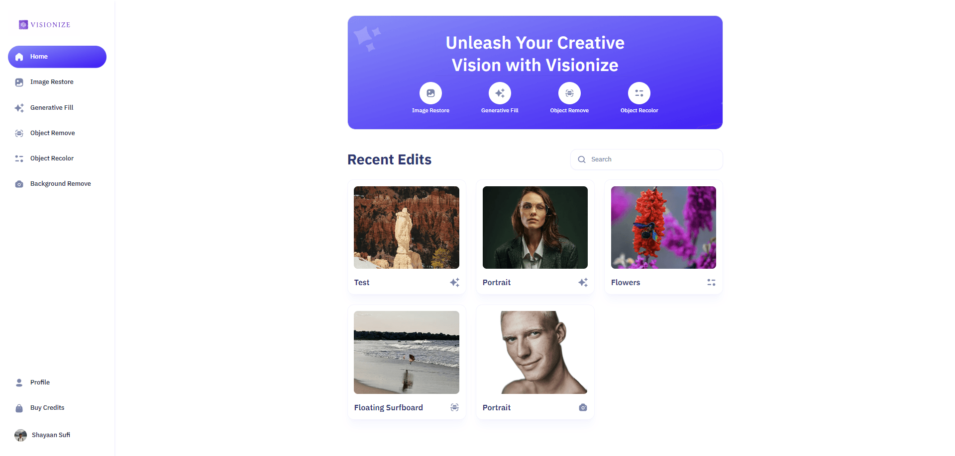 Visionize (AI SaaS App)